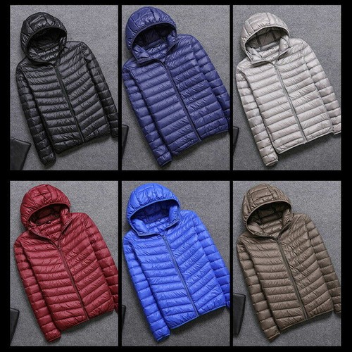 Men duck down jacket - duck, winter