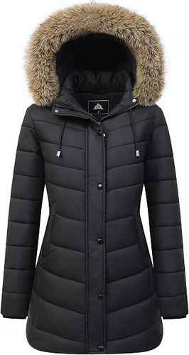 Women long winter puffer - women's,
