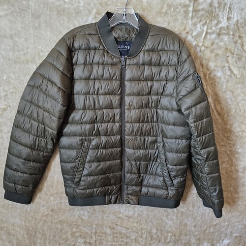 Guess men green quilted - green,