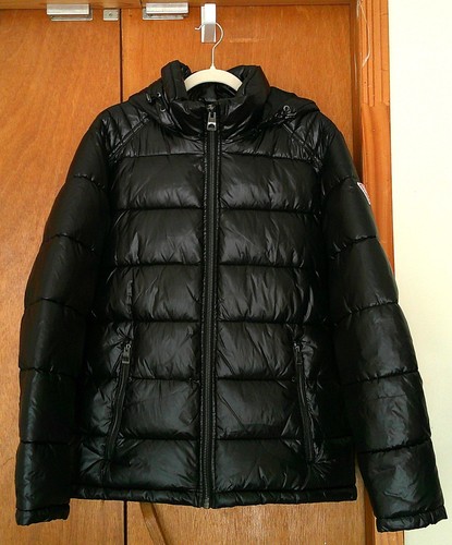 Guess black glossy puffer - guess,