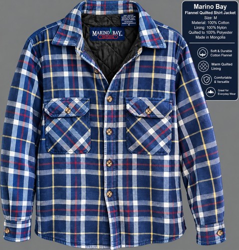 Men flannel jacket - jacket, large