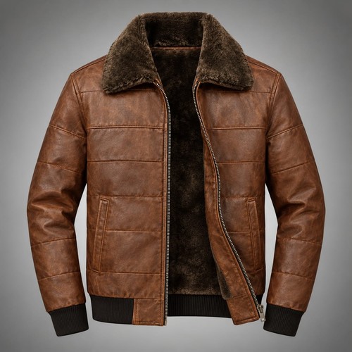 Men brown distressed leather - brown,